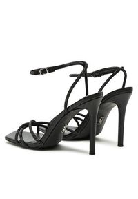 Steve Madden Sandały Slayed SM11002948 Czarny. Kolor: czarny. Materiał: skóra, zamsz