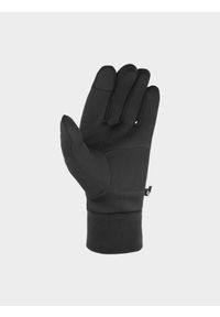 4f - Rękawiczki dzianinowe Touch Screen uniseks - czarne. Kolor: czarny. Materiał: dzianina. Sezon: zima. Styl: casual #2