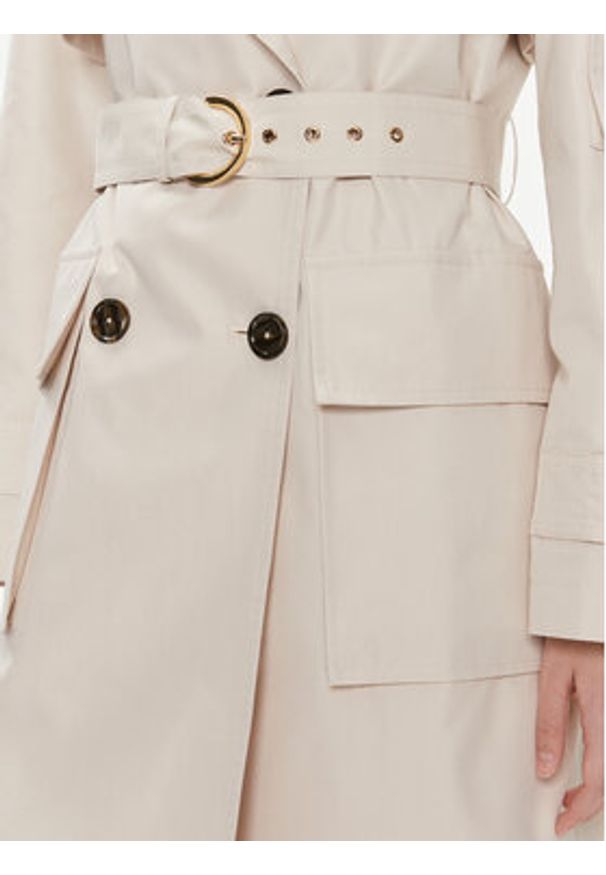 Pinko Trencz Titano 103087 A1MC Beżowy Regular Fit. Kolor: beżowy. Materiał: bawełna, syntetyk