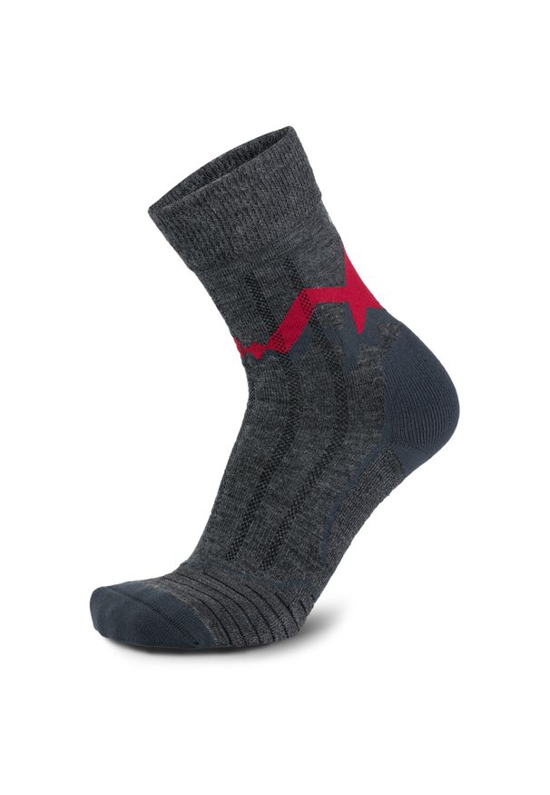 MEINDL - Skarpety trekkingowe damskie Meindl MT3.5 Lady z wełną merino. Kolor: czerwony, niebieski, wielokolorowy. Materiał: wełna. Sport: outdoor