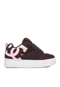 DC Sneakersy CEO-COURT GRAFFIK PLATFORM DC02422210 Brązowy. Kolor: brązowy. Materiał: zamsz, skóra. Obcas: na platformie