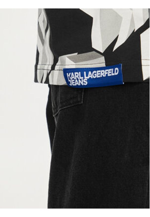 Karl Lagerfeld Jeans T-Shirt 241D1701 Szary Relaxed Fit. Kolor: szary. Materiał: bawełna