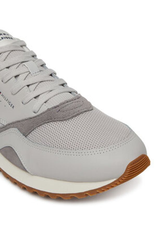 TOMMY HILFIGER - Tommy Hilfiger Sneakersy New Runner Eva Mix FM0FM05522 Szary. Kolor: szary. Materiał: skóra