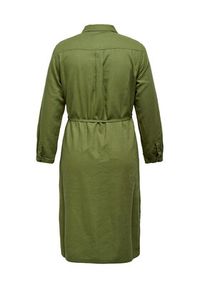 ONLY Carmakoma Sukienka koszulowa 15281039 Zielony Relaxed Fit. Kolor: zielony. Typ sukienki: koszulowe