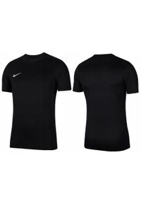 Koszulka sportowa męska z krótkim rękawem Nike Park VII. Kolor: czarny. Długość rękawa: krótki rękaw. Technologia: Dri-Fit (Nike). Długość: krótkie. Sport: piłka nożna