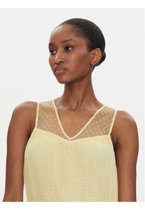 TwinSet - TWINSET Sukienka letnia 251TP2511 Beżowy Regular Fit. Kolor: beżowy. Materiał: syntetyk. Sezon: lato