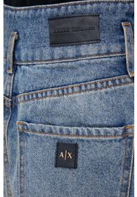 Armani Exchange szorty jeansowe damskie high waist. Stan: podwyższony. Kolor: niebieski. Materiał: jeans #4