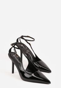 Renee - Czarne Sandały Lakierowane na Szpilce z Ozdobnymi Paskami Murilea. Zapięcie: pasek. Kolor: czarny. Materiał: lakier. Obcas: na szpilce. Styl: elegancki #5