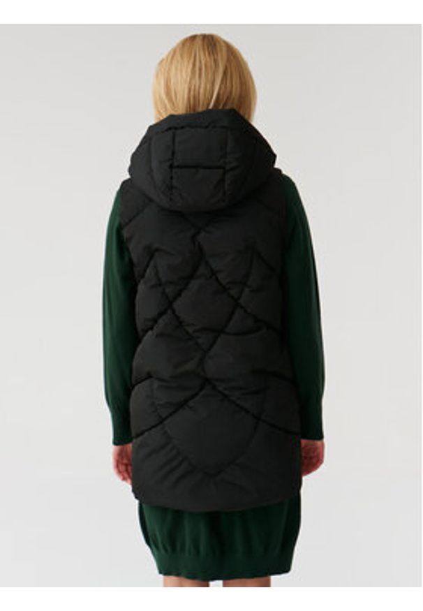 Tatuum Bezrękawnik Marianela T2318.031 Czarny Oversize. Kolor: czarny. Materiał: syntetyk. Długość rękawa: bez rękawów