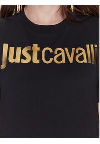 Just Cavalli T-Shirt 74PBHF00 Czarny Regular Fit. Kolor: czarny. Materiał: bawełna #5