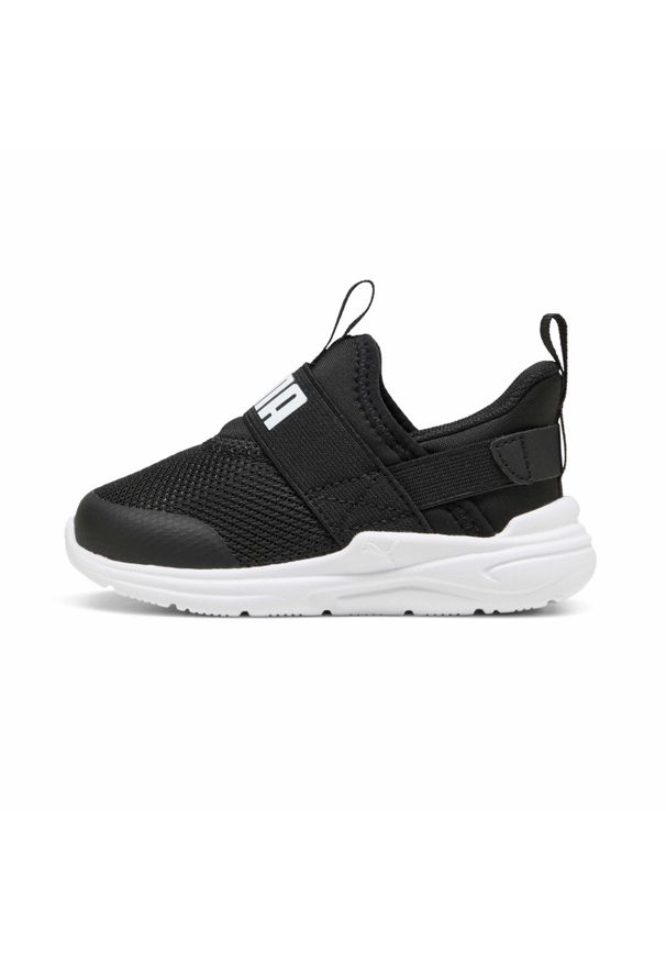 Sneakersy dziecięce Puma Soft Wired 2 SLIPTECH. Okazja: na co dzień. Kolor: czarny, wielokolorowy, biały