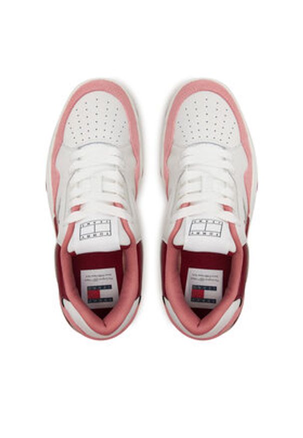 Tommy Jeans Sneakersy Tjw New Basket Lc EN0EN02574 Różowy. Kolor: różowy. Materiał: skóra