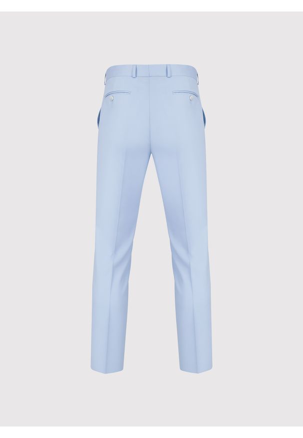 Pako Lorente - PAKO LORENTE - Błękitne wełniane spodnie ganiturowe. Kolor: niebieski. Materiał: wełna. Styl: elegancki, młodzieżowy