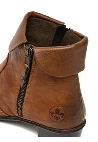 Rieker Botki Y07A8-22 Brązowy. Kolor: brązowy. Materiał: skóra #4