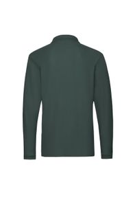 FRUIT OF THE LOOM - Męska Koszulka Polo Premium Z Długim Rękawem. Typ kołnierza: polo. Kolor: czerwony, wielokolorowy, zielony. Długość rękawa: długi rękaw. Długość: długie