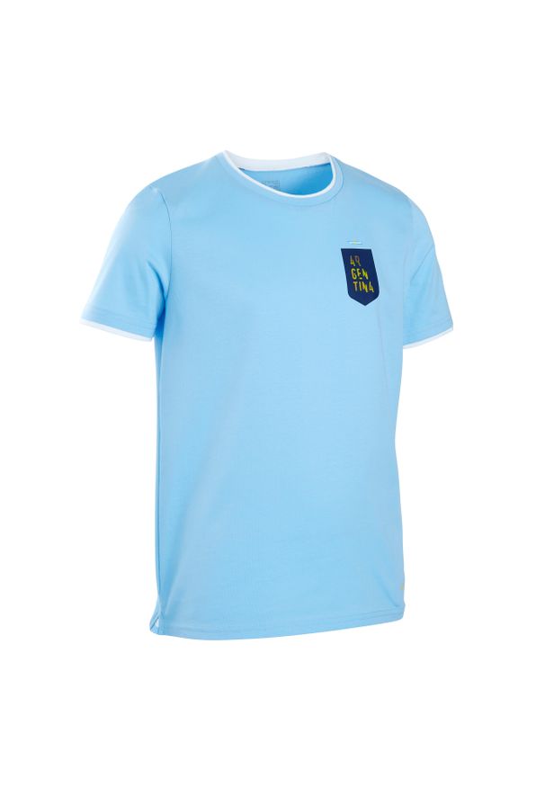 KIPSTA - Koszulka piłkarska dla dzieci Kipsta FF100 Argentyna 2024. Kolor: niebieski. Materiał: materiał, bawełna. Sport: piłka nożna