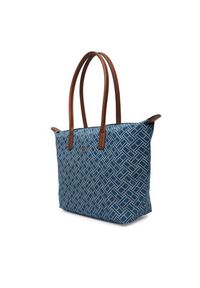 TOMMY HILFIGER - Tommy Hilfiger Torebka Popette Tote Denim Flag AW0AW18613 Niebieski. Kolor: niebieski #4