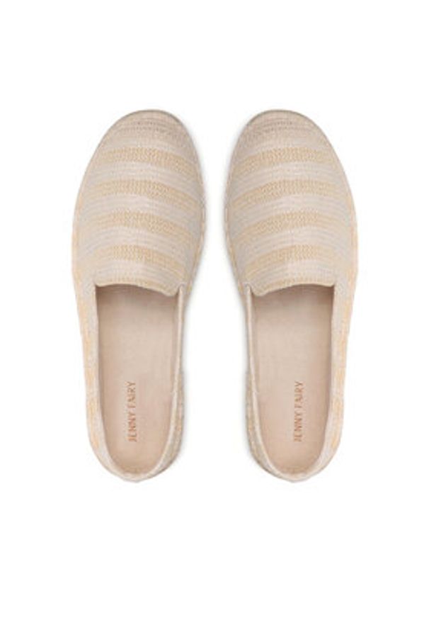 Jenny Fairy Espadryle HZF064-01 Beżowy. Kolor: beżowy. Materiał: materiał