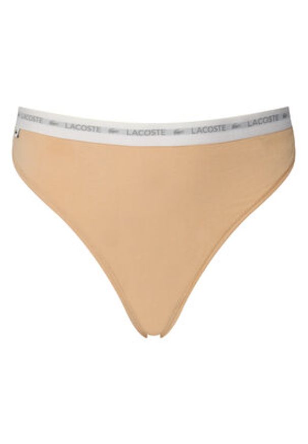 Lacoste Komplet stringów 8F1341 Kolorowy. Materiał: bawełna. Wzór: kolorowy