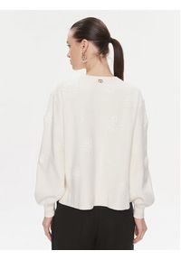 TwinSet - TWINSET Sweter 241TP3090 Écru Loose Fit. Materiał: wiskoza #4