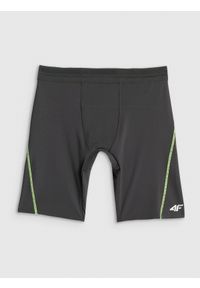 4f - 4F Legginsy kolarki do biegania szybkoschnące męskie - czarne XL. Kolor: czarny. Materiał: włókno, materiał. Sport: fitness, bieganie #1