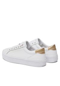 TOMMY HILFIGER - Tommy Hilfiger Sneakersy Essential Vulc Leather Sneaker FW0FW07778 Biały. Kolor: biały #3