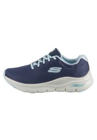 skechers - Buty do chodzenia damskie Skechers Arch Fit Big Appeal. Zapięcie: sznurówki. Kolor: niebieski. Materiał: materiał. Szerokość cholewki: normalna. Sport: turystyka piesza