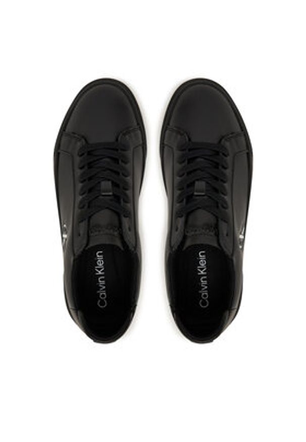Calvin Klein Sneakersy Basket Cupsole Laceup Lth Ml YW0YW01945 Czarny. Kolor: czarny. Materiał: skóra