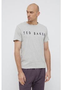 Ted Baker Komplet piżamowy kolor szary gładki. Kolor: szary. Materiał: dzianina. Wzór: gładki #5