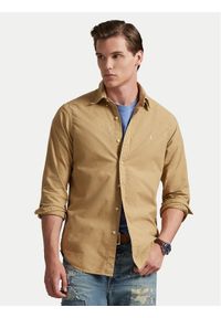 Polo Ralph Lauren Koszula 710805564505 Beżowy Regular Fit. Typ kołnierza: polo. Kolor: beżowy. Materiał: bawełna #1