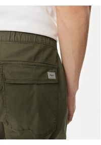 Pepe Jeans Spodnie materiałowe Parachute Pant PM211685 Khaki Regular Fit. Kolor: brązowy. Materiał: bawełna