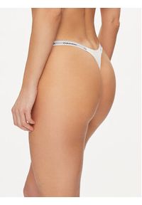 Calvin Klein Underwear Stringi 000QD5157E Biały. Kolor: biały. Materiał: bawełna