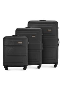Wittchen - Zestaw walizek z ABS-u tłoczonych. Kolor: czarny. Materiał: guma. Styl: klasyczny #1