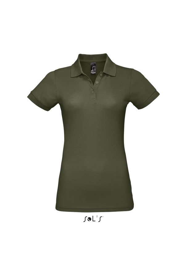 SOL'S - Damska koszulka polo Sol's Prime. Typ kołnierza: polo. Kolor: wielokolorowy, brązowy, zielony. Styl: elegancki
