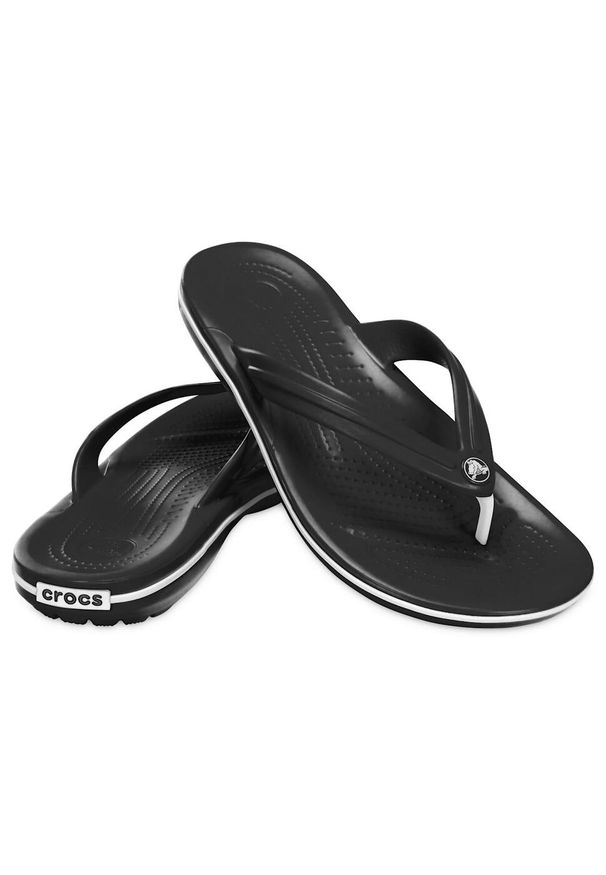 Japonki Crocs Crocband Flip. Kolor: czarny. Materiał: materiał, syntetyk