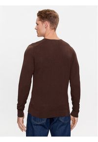 Calvin Klein Sweter Superior K10K109474 Brązowy Regular Fit. Kolor: brązowy. Materiał: wełna