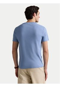 Polo Ralph Lauren T-Shirt 710740727095 Niebieski Custom Slim Fit. Typ kołnierza: polo. Kolor: niebieski. Materiał: bawełna #4
