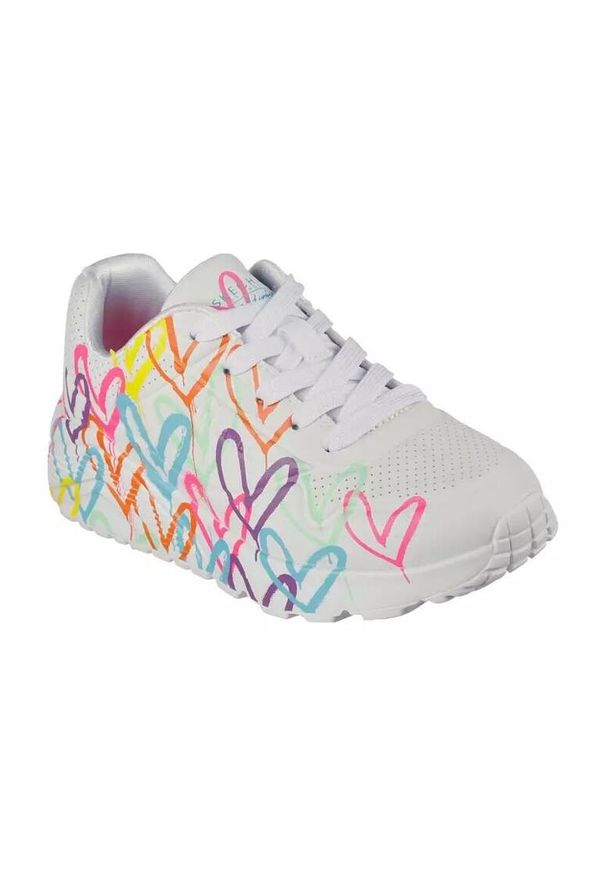 skechers - Tenisówki Skechers Model Uno Lite Kolor Biały. Kolor: biały, wielokolorowy. Materiał: materiał, syntetyk, tkanina