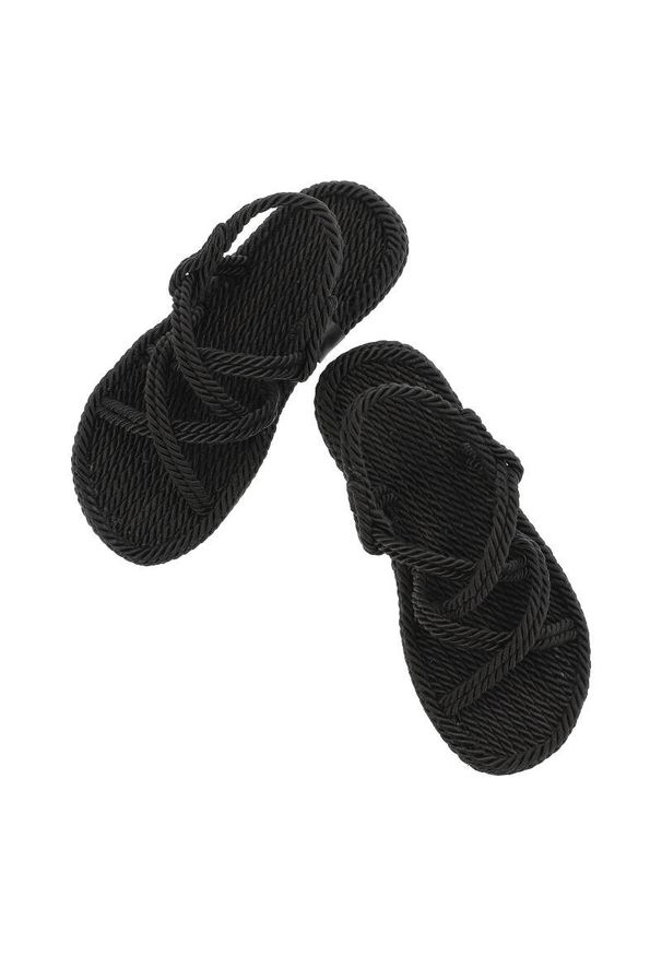 Czarne Sandały Venezia Modne Buty Na Lato. Okazja: na plażę. Kolor: czarny. Materiał: skóra, materiał. Sezon: lato. Styl: klasyczny, elegancki, boho