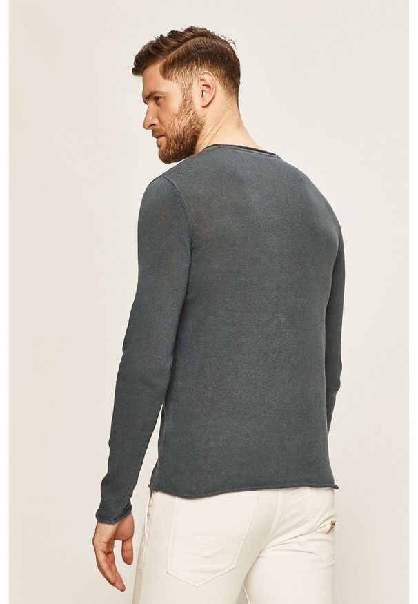 Premium by Jack&Jones - Sweter. Okazja: na co dzień. Kolor: niebieski. Materiał: dzianina. Styl: casual