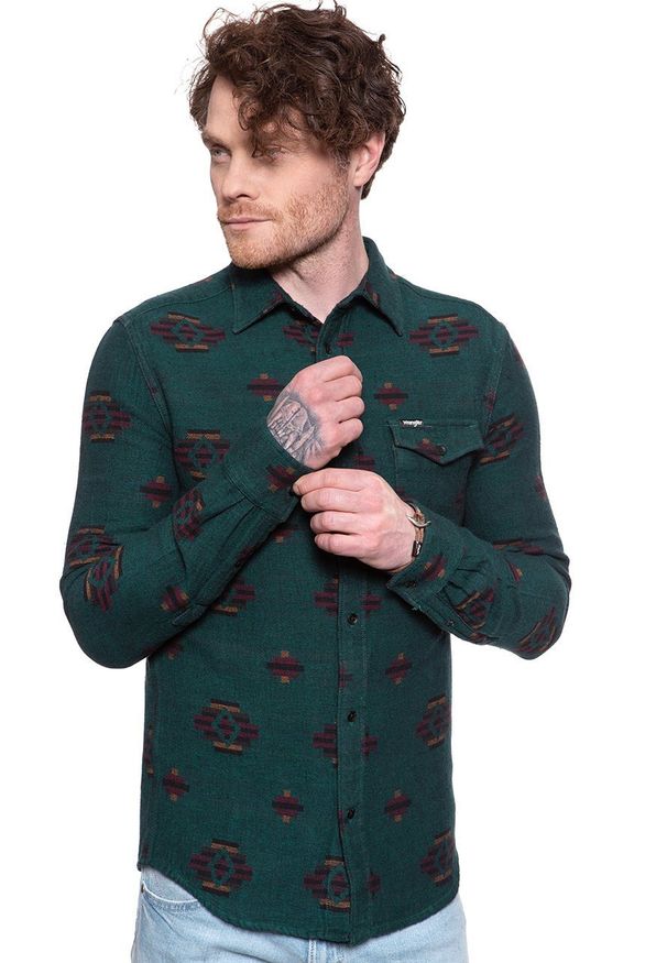 Wrangler - WRANGLER LS 1PKT FLAP SHIRT PINE W5A4BBG01 112130041