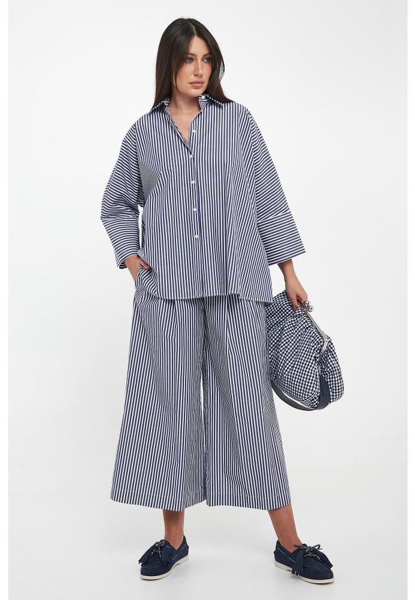 Weekend Max Mara - Koszula damska popelinowa w paski Hudson WEEKEND MAX MARA. Wzór: paski