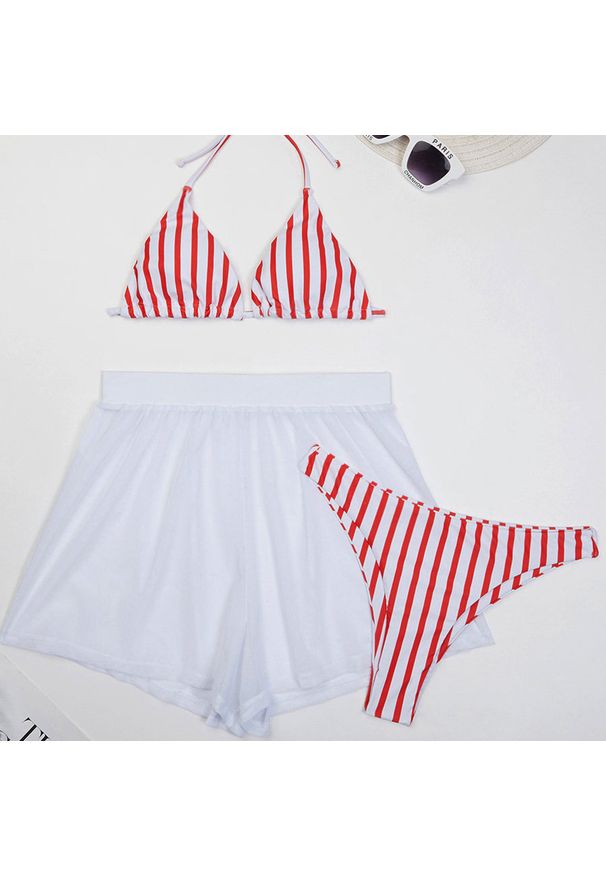 Intica - Bikini z wiązaniem i szortami na lato Cannelle. Kolor: wielokolorowy. Materiał: materiał