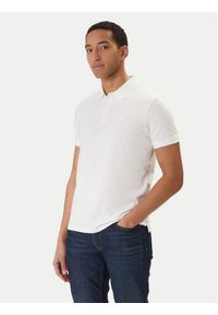 Calvin Klein Jeans Polo Classic Monogram LV04RD255G Biały Regular Fit. Typ kołnierza: polo. Kolor: biały. Materiał: bawełna #1