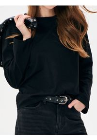 Sinsay - Bawełniana koszulka z długim rękawem basic - czarny. Kolor: czarny. Materiał: bawełna. Długość rękawa: długi rękaw. Długość: długie