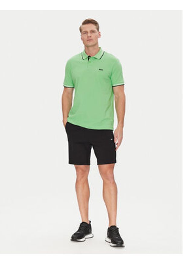 BOSS Polo Paul 50506193 Zielony Slim Fit. Typ kołnierza: polo. Kolor: zielony. Materiał: bawełna