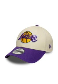 Czapka New Era 9Forty Los Angeles Lakers. Kolor: biały, wielokolorowy, fioletowy. Styl: sportowy #1