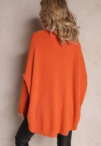 Renee - Pomarańczowy Golf z Rękawem Nietoperz Elsinne. Typ kołnierza: golf. Kolor: pomarańczowy. Długość rękawa: długi rękaw. Długość: długie #5