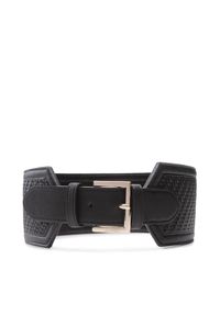 Guess Pasek na talię Abey Belts BW7793 VIN80 Czarny. Kolor: czarny. Materiał: skóra