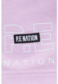 P.E Nation - Szorty bawełniane. Kolor: fioletowy. Materiał: bawełna. Wzór: nadruk